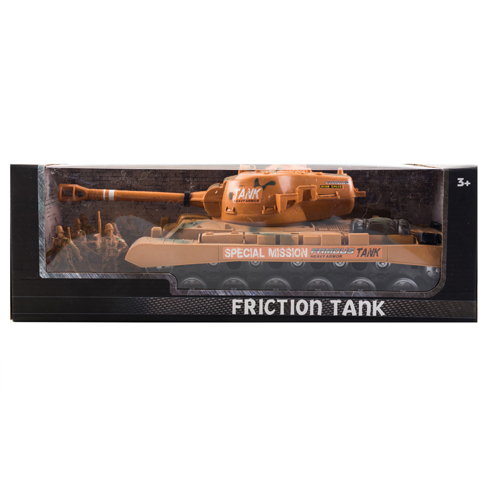 Акция на Игрушечный танк фрикционный, оранжевый, 37х18х13 см от Auchan