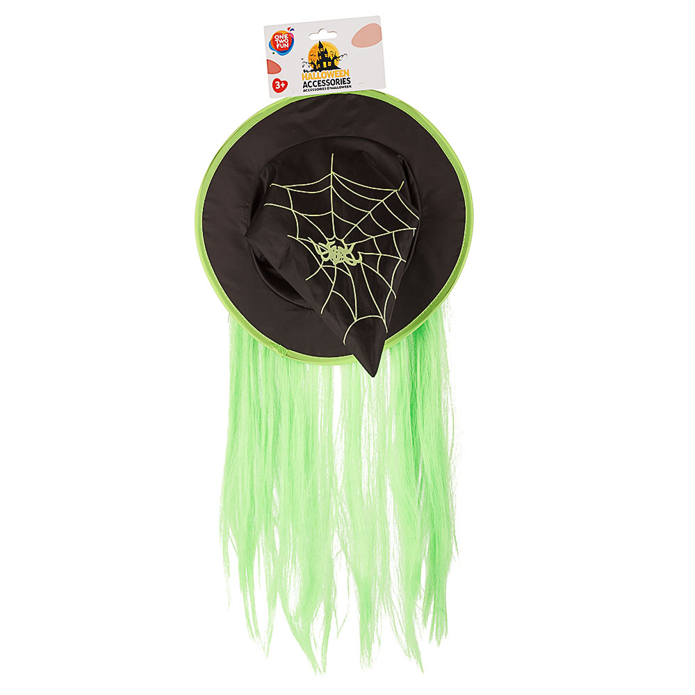 Акція на Шляпа ведьмы One Two Fun Halloween Accessories, 31х30 см, черно-салатовая від Auchan