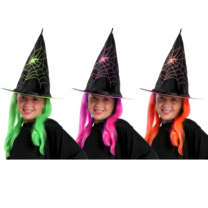 Акція на Шляпа ведьмы One Two Fun Halloween Accessories, 31х30 см, черно-салатовая від Auchan - 2
