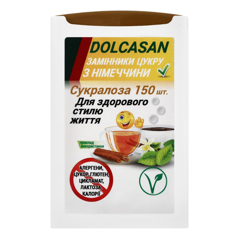 Акция на Заменитель сахара Dolcasan Сукралоза, 150 шт. от Auchan