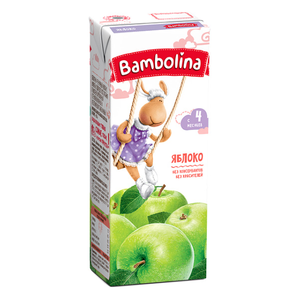 Акция на Сок яблочный Bambolina 1312315, 200 мл, 4m+ от Auchan