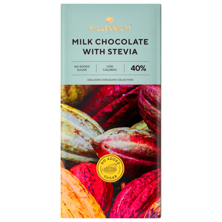 Акция на Шоколад молочный Millennium со стевией, 40%, 100 г от Auchan