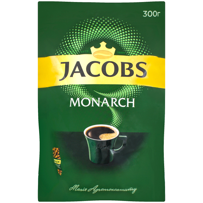 Акция на Кофе растворимый Jacobs Monarch, 300 г от Auchan