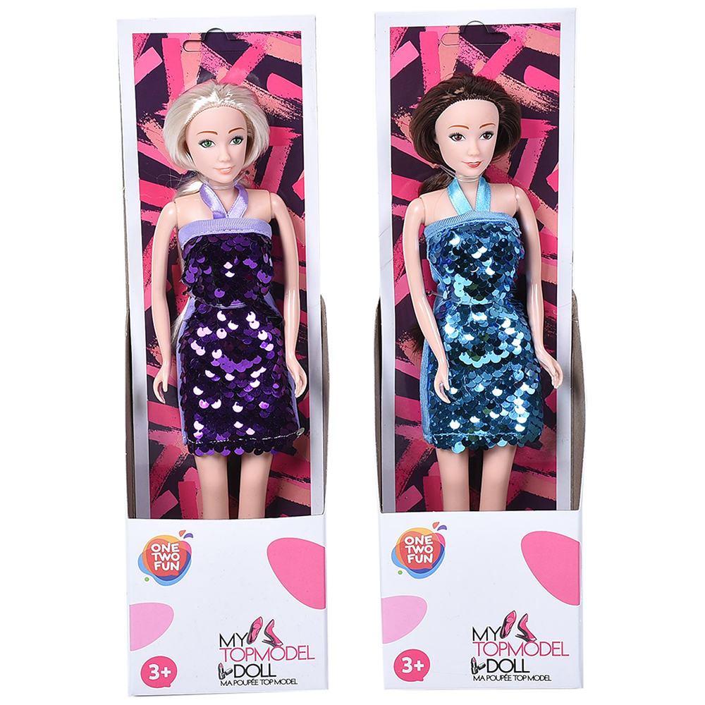 Акція на Кукла One Two Fun в платье с блестками, 46 см від Auchan
