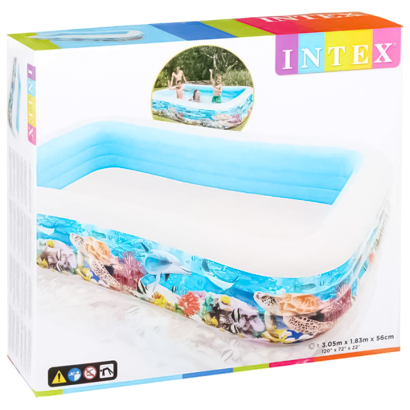 Акция на Детский надувной бассейн Intex, 999 л, 305х183 см от Auchan