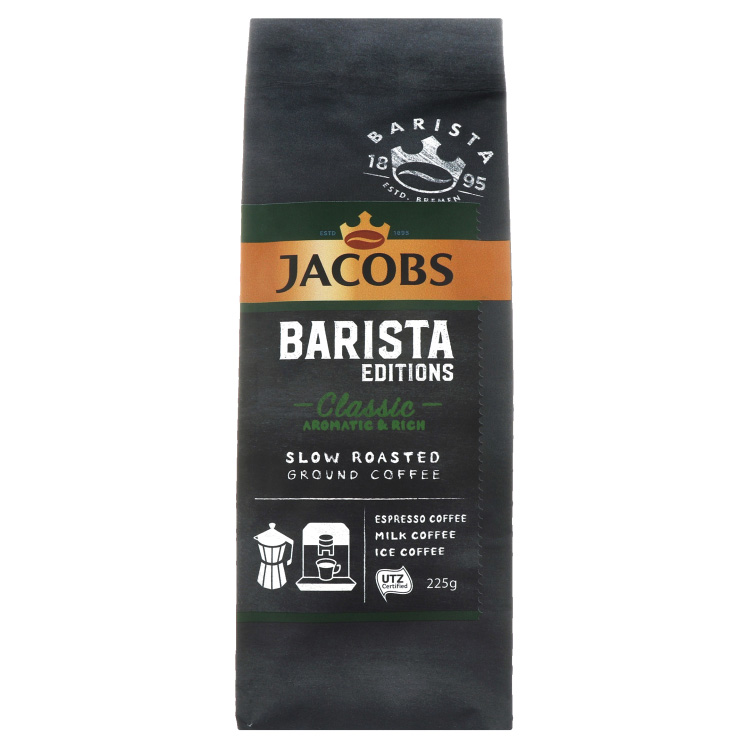 Акція на Кофе молотый Jacobs Barista Classic, 225 г від Auchan